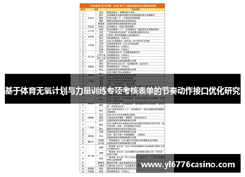 基于体育无氧计划与力量训练专项考核表单的节奏动作接口优化研究